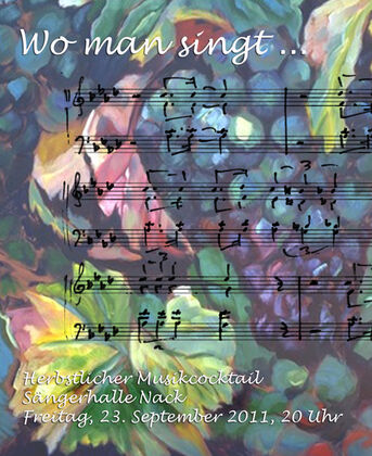 Plakat zum Herbstkonzert des Gesangvereins