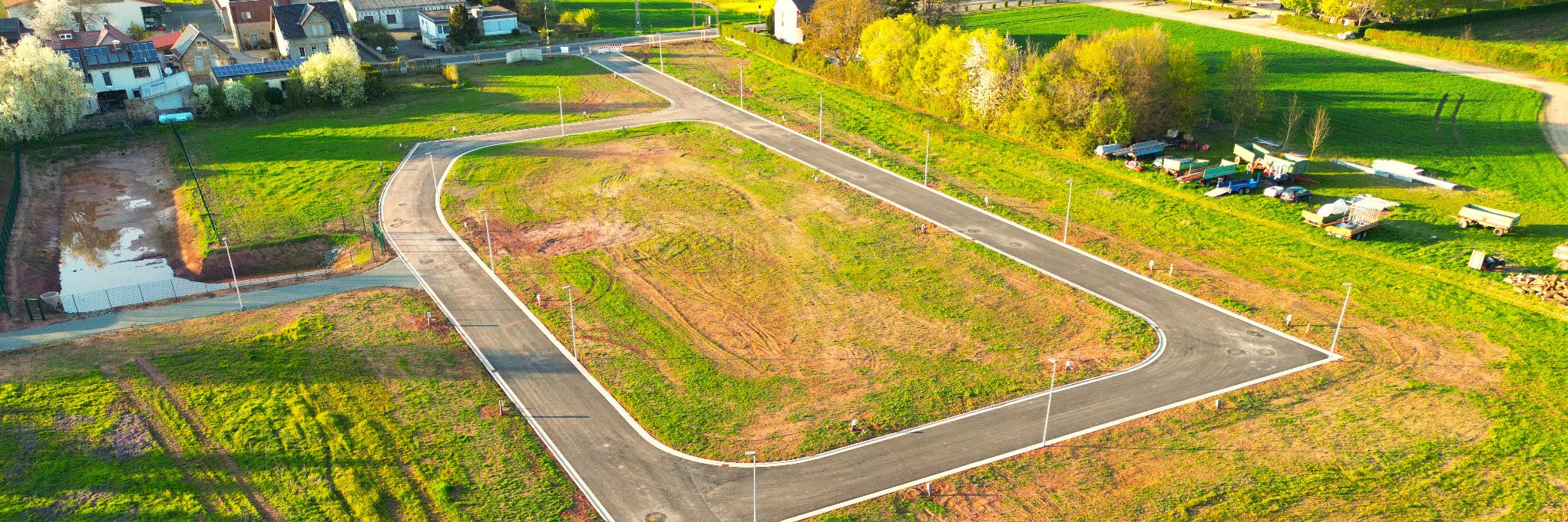 Luftaufnahme des Baugebiets "Sonnenring"